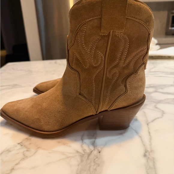 Reformation Camel Suede Ankle Booties - Picture 9 of 10